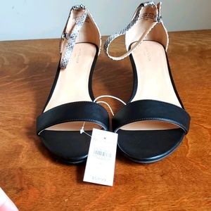 Ann Taylor Snake print wedge sandals